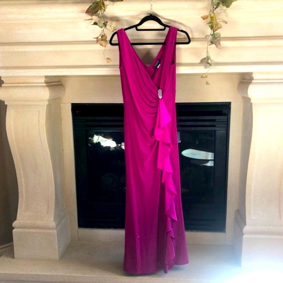Ralph Lauren Sleeveless Pink Floor Length Evening Dress - Picture 1 of 10